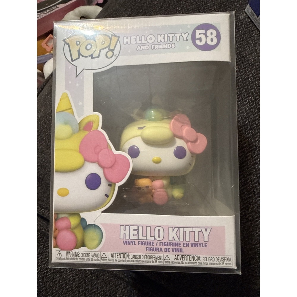 Funko Pop: Hello Kitty, Yellow Unicorn Kigurumi #58", New In Box (Lexi)